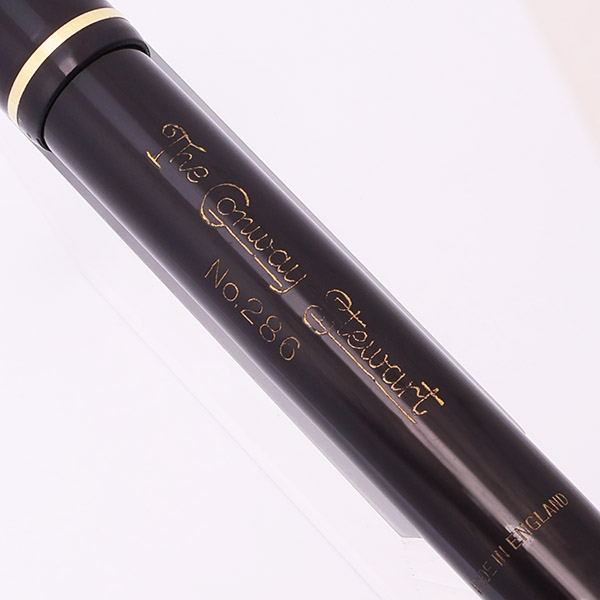 Conway Stewart 286 (1940s), Black w/GT, Lever Filler, 14k Extra
